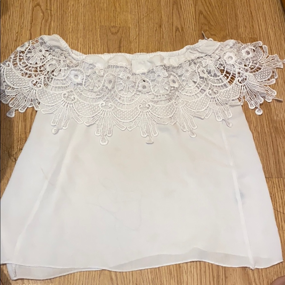 White lace top